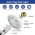 thumbnail image 2 of 25FT Telescoping Flag Pole with 136LED Solar Light, Heavy Duty Aluminum Flag Pole with 3 x 5 American Flag and Golden Top Ball, for Outdoor, Commercial, Residential Use, 2 of 5