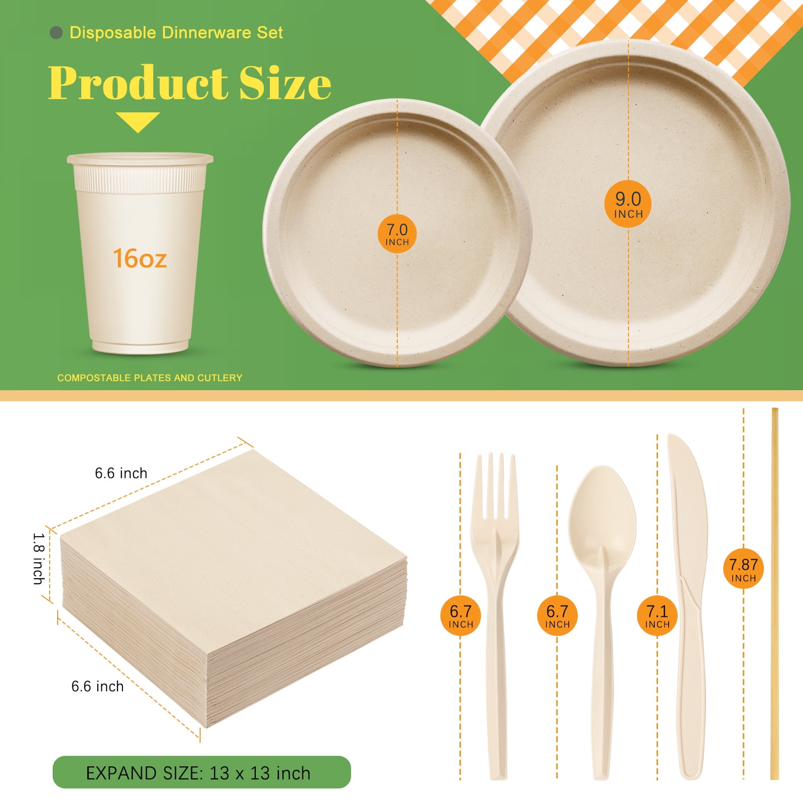CHAHUA Degradable Disposable Tableware: Eco-Friendly Paper Plates