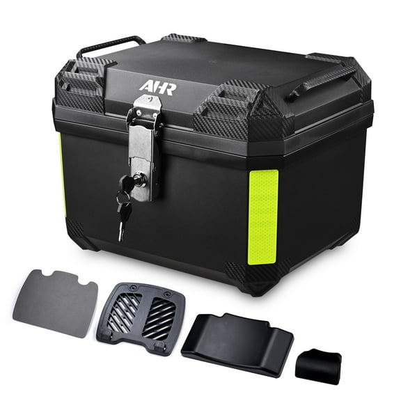AHR 45L Universal Motorcycle Tour Tail Box Scooter Trunk Storage with Backrest Safety Lock