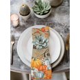 thumbnail image 2 of Orange Pumpkin Gnomes Fall Cloth Napkins Set of 8 Reusable Dinner Napkins, Branches Thanksgiving Leaves Rustic Cocktail Napkin Washable Table Napkins for Wedding/Holiday Party/Baby Shower 20"x20", 2 of 7