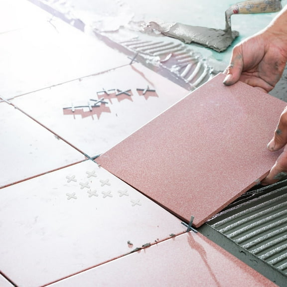 WHAMVOX 500pcs Tile Leveling System Clips Spacers Adjustable Height Alignment Tool Reusable 4mm Tile Spacer Cross Wedges for Ceramic Stone Floor Wall