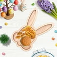 thumbnail image 6 of dajkiuy Wooden Bunny Plate, Easter Rabbit Charcuterie Board Serving Platters and Trays Side Dish Serving Trays Funny Easter Party Decorations Bunny Decor, 6 of 6