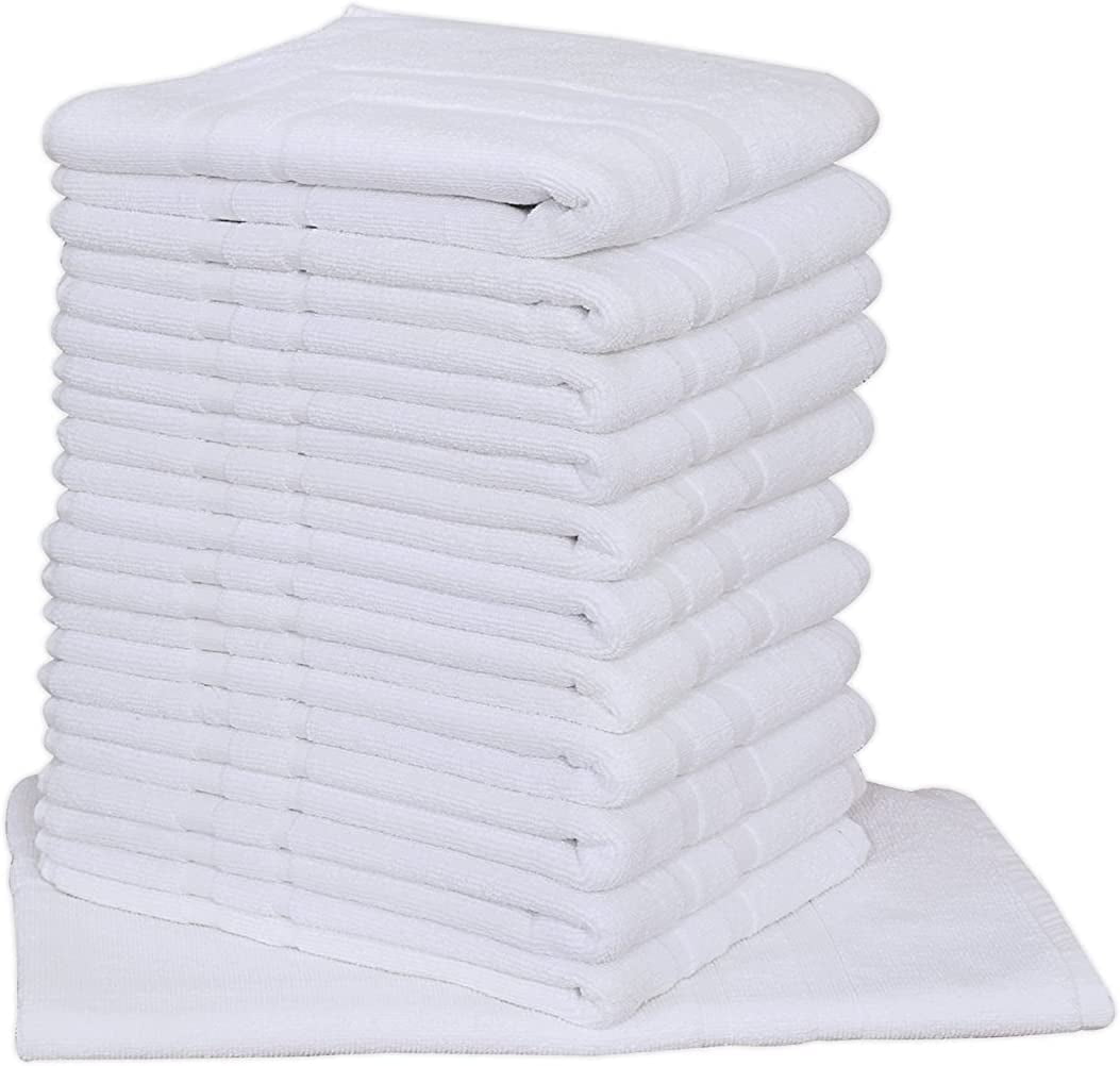 Gold Textiles Premium Bath Mat Set for Tub Shower 36 Pack 22x34 inches White Ring Spun Cotton