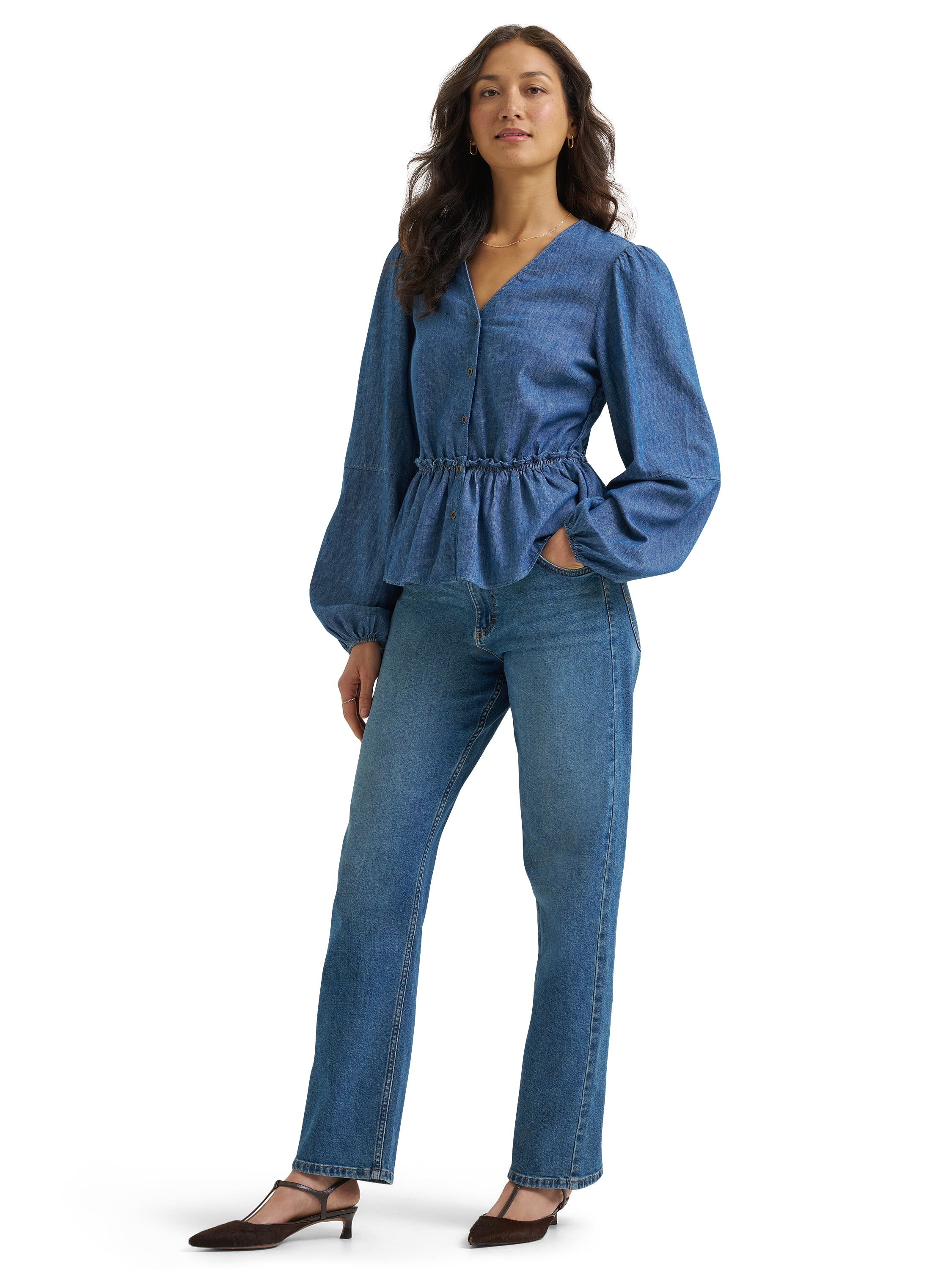 Lee® Women's Heritage High-Rise Classic Straight Leg Denim Jean, Sizes 2-32