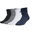 thumbnail image 2 of adidas Mens 4 Pair Performance High Quarter Socks size 6-12 in Navy, White, Black, & Grey, Multi-Pack, 2 of 7
