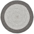 thumbnail image 2 of SAFAVIEH Braided Lars Geometric Reversible Area Rug, Charcoal/Ivory, 4' x 4' Round, 2 of 11