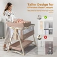 thumbnail image 4 of JOYMOR 5 in 1 Bedside Bassinet with Changing Table, 7 Height Adjustable, Convert to Rocking Mode for Newborn, 4 of 9
