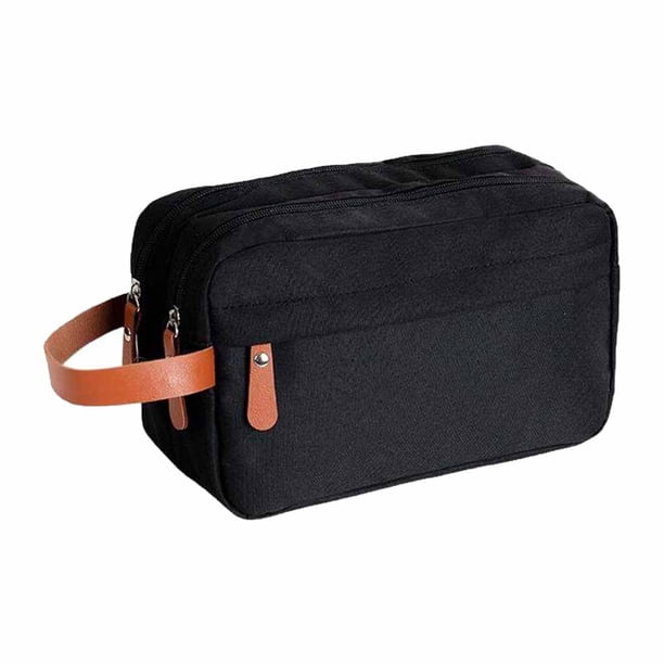 Bolsa de para hombre, bolsa de sujeción Universal para Hotel en casa, soporte de almacenamiento de artículos de tocador con cremallera, Almacenamiento y organización del hogar Negro 25*15*10cm Matsuzay HA078212-01
