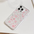 thumbnail image 3 of YCAN-for iPhone 14 Case, Cute Pink Floral Flower Pattern Aesthetic Phone Case, Raised Camera Protection Soft Slim TPU Shockproof Protective Phone Cover for Girls Women - Clear, 3 of 4