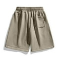 thumbnail image 3 of RYDCOT Men's Corduroy Shorts 5“/3“ Inseam Drawstring Elastic Waist Lightweight Casual Summer Beach Baggy Sweatshorts with Pockets Coffee, 3 of 7