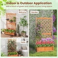 thumbnail image 5 of MAT EXPERT Raised Garden Bed with Trellis, Lattice Panel with Hanging Roof, Drainage Hole, Planter Box for Flower, Vine, Elevated Outdoor Planter for Garden, 5 of 16