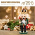 thumbnail image 2 of Miangastore Tabletop Ornament Nutcracker Soldier Olive Green 1Set 6X2.2X2.2In, 2 of 8