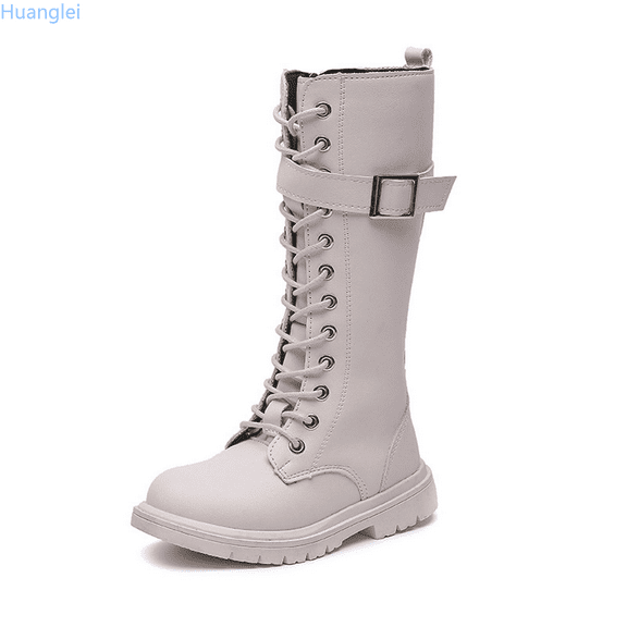Huanglei Girls Winter Boots Mid Calf Warm Faux Lined Snow Boots For Toddler Kids Slip Casual Shoes Girls Ankle Boots 4-4.5 Years
