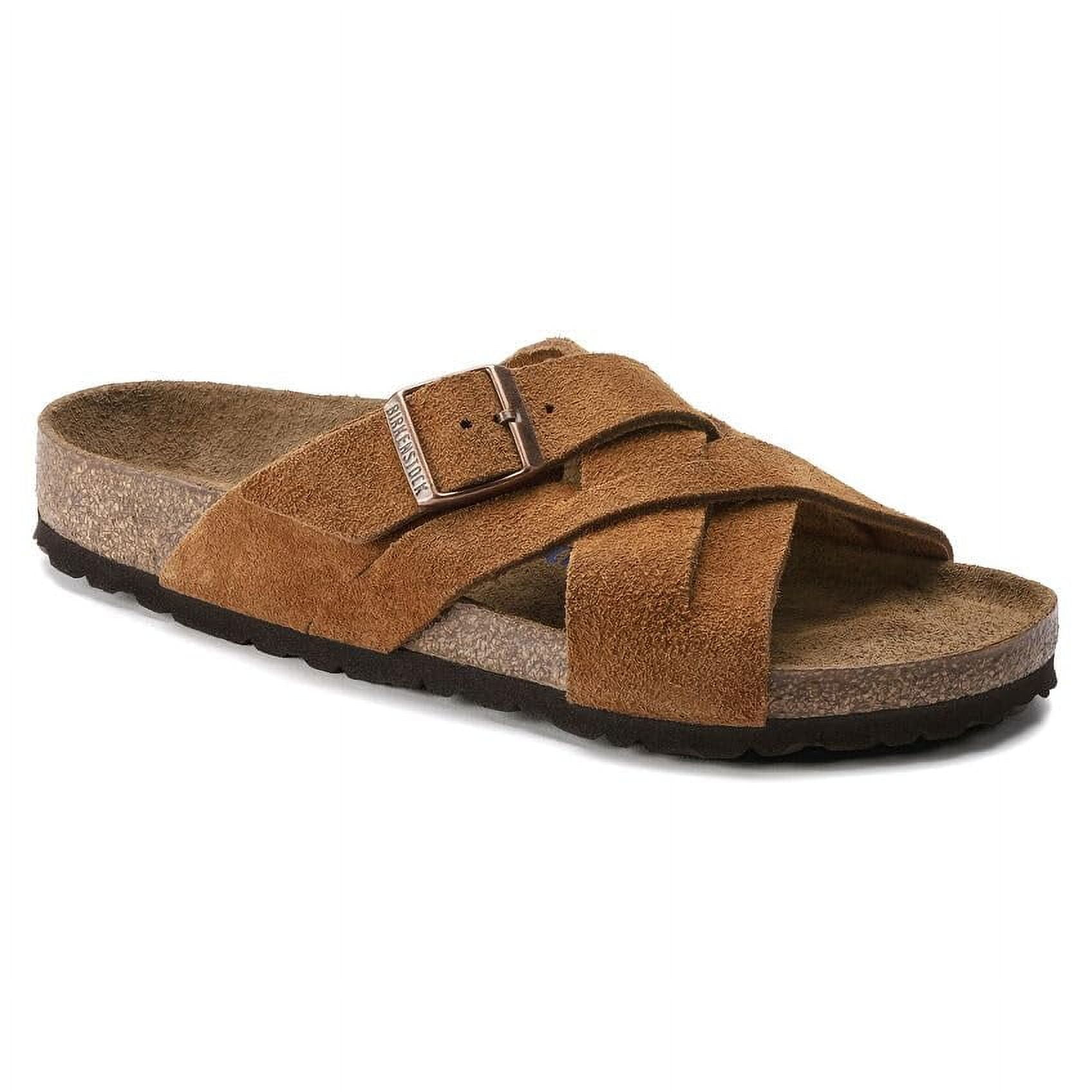 Birkenstock Women's Soft Footbed Suede Cross-Strap Sandals, Adjustable, Mink