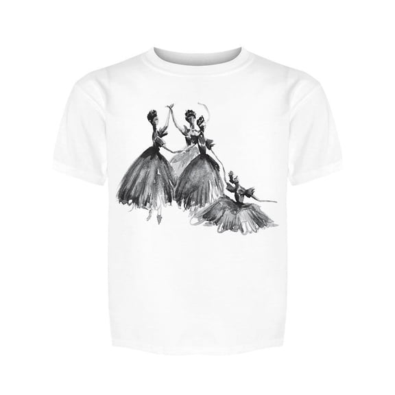 Watercolored Ballerinas Tee Girl's -Image by Shutterstock