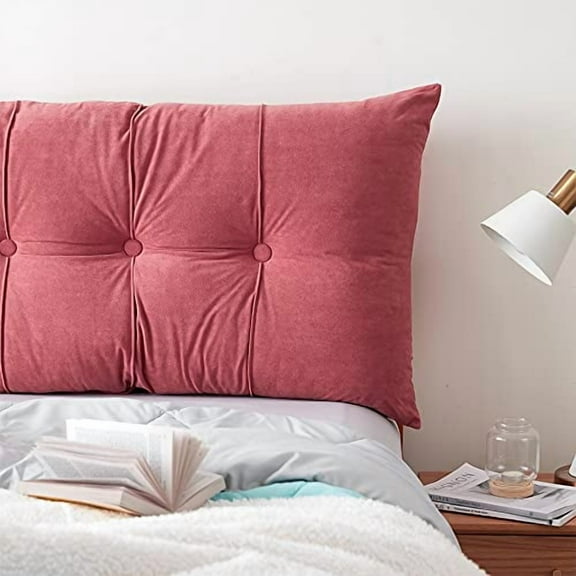 Rainha - Plush Tufted College Headboard - Coral Pink