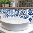 thumbnail image 4 of 24 Pcs Decorative Tile Stickers, Peel and Stick Backsplash, 6"x6" inches Self Adhesive Removable Waterproof for Walls Stickers, Vinyl Stickers for Kitchen Backsplash, Bathroom, Stairs,Stick on Tiles, 4 of 8