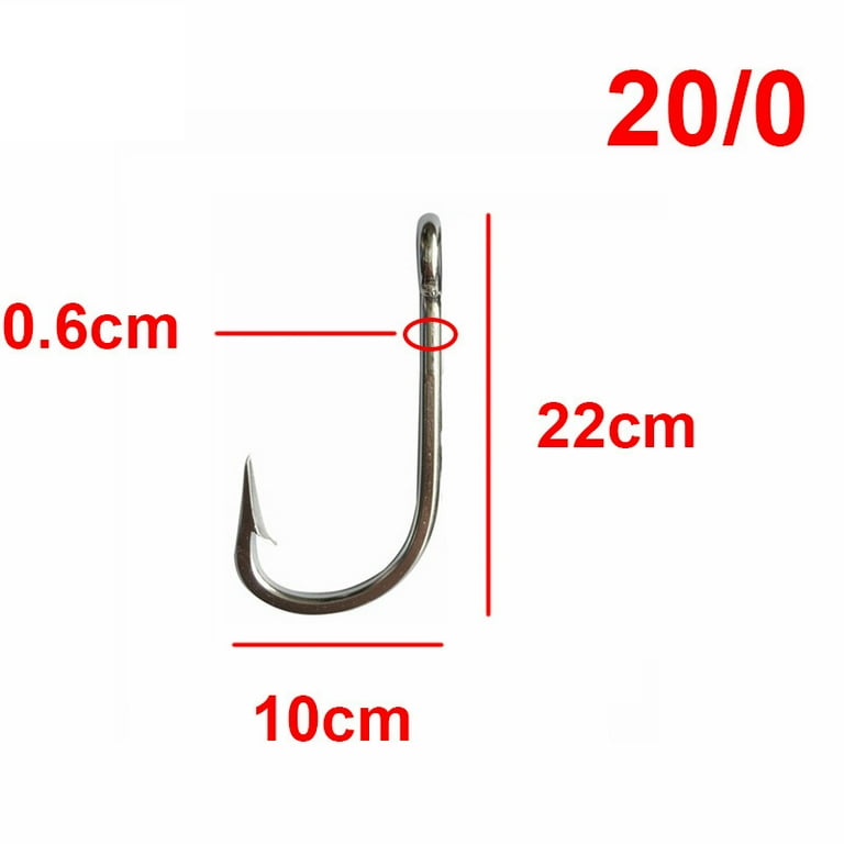 7731 Stainless Steel Super Large shark Fishing Hooks Big Game Fish Tuna Bait Extra Big Fishing Hook Size 20/0 7731 Stainless Steel Super Large shark Fishing Hooks Big Game Fish Tuna Bait Extra Big Fishing Hook Size 20/0