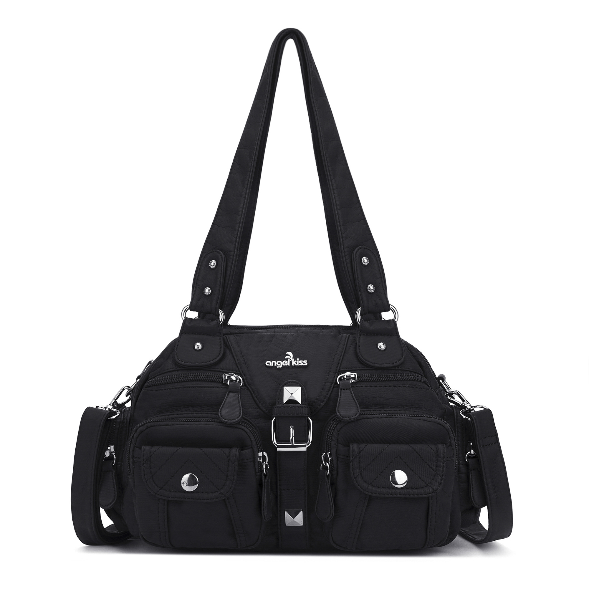 Angel Kiss Small Hobo Purses for Women Soft Vegan Leather Shoulder Bags with Crossbody Adjustable Strap