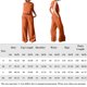thumbnail image 2 of Completo Pantalone Lungo Conjunto de pantalones de 2 piezas para mujer, informal, de cintura alta, cuello redondo, cremallera, atuendo diario de alta costura Kuymtek Naranja Xl para Mujer, 2 of 5