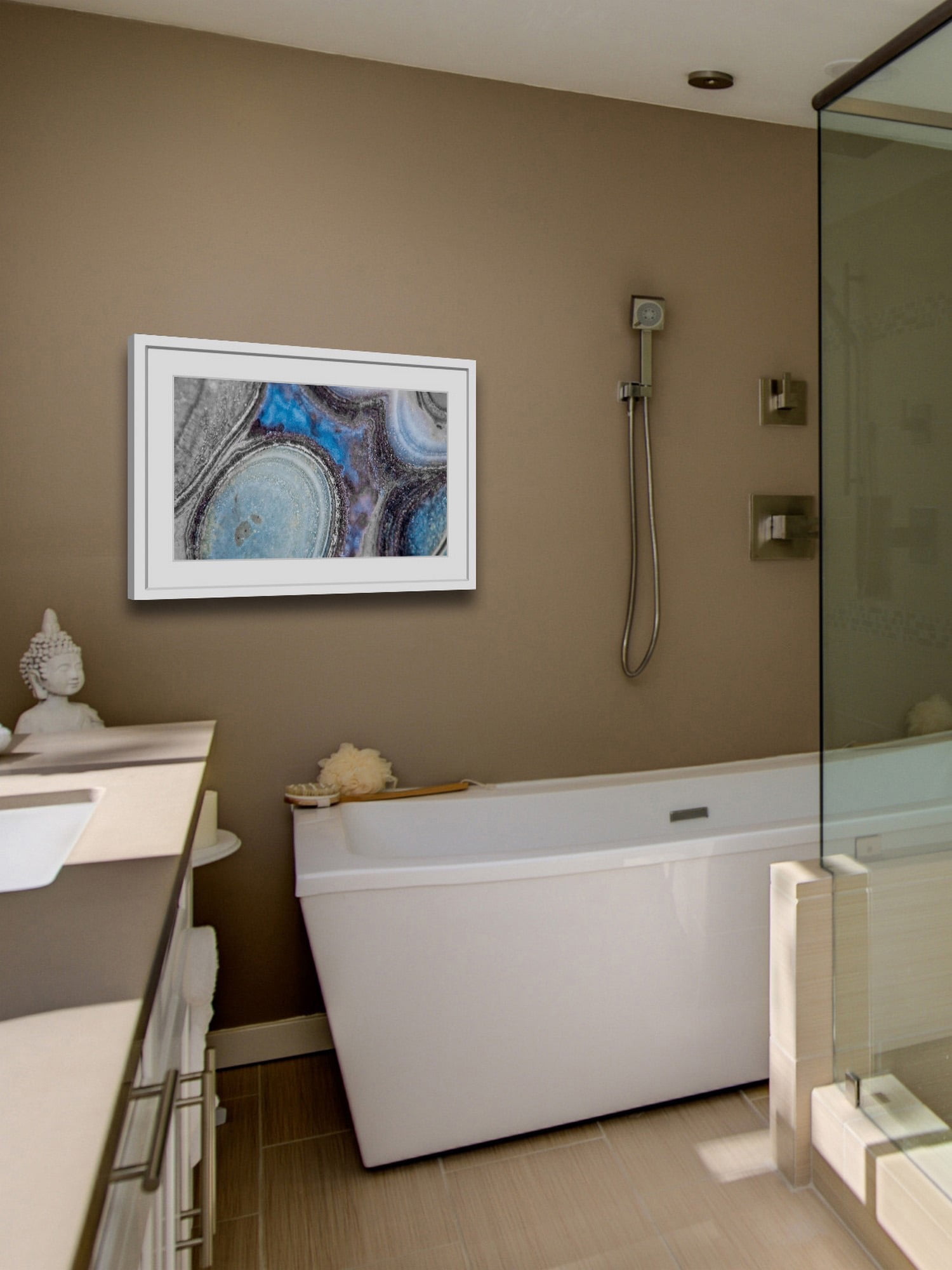 "Blue Flame" Framed Painting Print