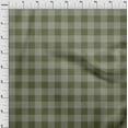 thumbnail image 3 of oneOone Georgette Viscose Olive Green Fabric Gingham Check Dress Material Fabric Print Fabric By The Yard 42 Inches Wide, 3 of 4