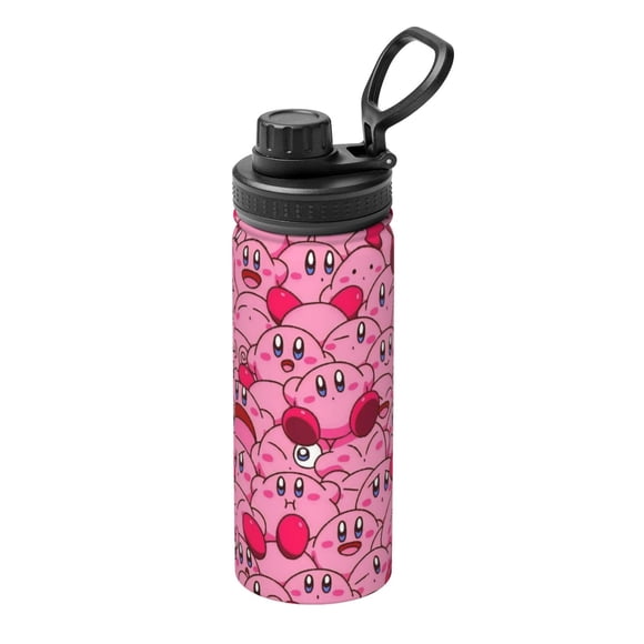 Vacuum Insulated Water Bottle Kirby Stainless Steel Kettle Leak Proof Double wall for Sports Gym Travel 18 Oz