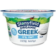 Stonyfield® Organic Greek Plain Nonfat Yogurt 5.3 oz. Cup