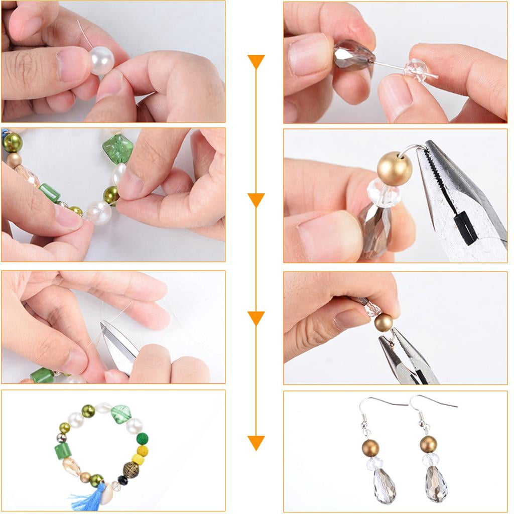 FVDPWYE Jewelry Making Combination Set Alphabet Loose Beads Tweezer DIY Wire Variety for