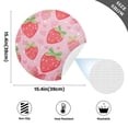 thumbnail image 2 of Ryvnso Strawberry and Heart Round Plate Mats Dining Table Placemat Set of 4 for Holiday Decoration, 2 of 7