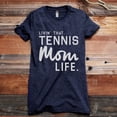 thumbnail image 2 of Thread Tank Livin' That Tennis Mom Life Women's Fashion Relaxed Crewneck T-Shirt Tee Heather Navy Large, 2 of 5