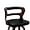 Pure Black, variant on Dycanpo 26" Counter Height Bar Stools Set of 3, Swivel Counter Stools with Back for Kitchen Island, White