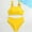 Yellow, variant on Fesfesfes Children's Summer Solid Color Two Piece Swimsuit Set 8-14Years Girls Bathing Suit Soft and Breathable Beachwear for All-Day Comfort(Yellow,8-9 Years)
