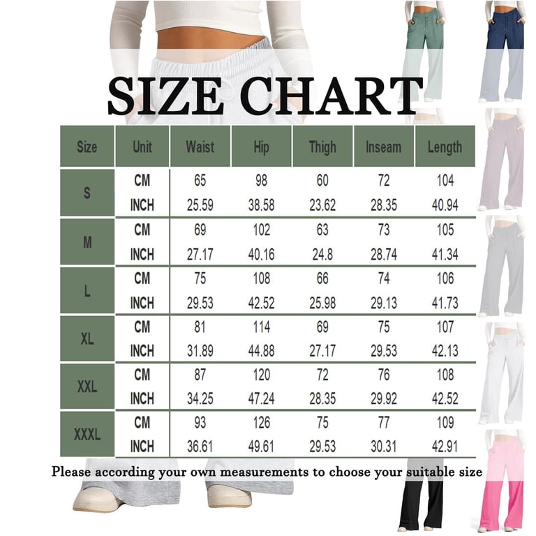 WTOBBY Women's High Waisted Wide Leg Sweatpants Casual Yoga Jogger ...