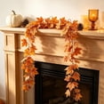 thumbnail image 4 of AYktou Fall Garland Maple Leaves, 5.7 Ft Hanging Vines Garland Artificial Autumn Foliage Garland Thanksgiving Garland Door Table Fall Decor for Home Wedding Fireplace Party Outside Indoor Decor, 4 of 8