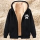 thumbnail image 1 of Chaqueta y sudadera informal con capucha de manga larga para mujer, con estampado de moda, de polar y capucha, 1 of 4