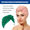 thumbnail image 2 of Sonducket Turbante Nudo Musulmán Hijab Donut Llanura Pañuelo Sombreros Pérdida Bonnet Decoración para Mujeres Accesorios Verde Type3 NO3, 2 of 6