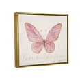thumbnail image 3 of Stupell Live Wild & Free Pink Butterfly Animals & Insects Painting Gold Floater Framed Art Print Wall Art, 3 of 6