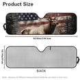 thumbnail image 3 of POLERO American Flag Deer Windshield Sun Shade for Car Off-road Vehicle (52.95x16.14 Inches), Sun Shade Windshield, Shades for Front Windows, Protector Blocks UV, Fashion Car Decor, 3 of 7