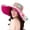 Hot Pink, variant on zttd women print two-side big brim straw hat sun floppy wide brim hats beach cap a