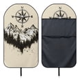 thumbnail image 6 of XYZCANDO Mountain Compass Terry Cloth Car Seat Covers Sweatproof Car Seat Towel Cover, Auto Protector, Suitable for Van Truck Seat, Fit for Cars Trucks SUVs, 6 of 6