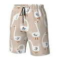 thumbnail image 5 of Kll White Goose Men'S Casual Summer Beach Shorts Hawaiian Shorts With Pockets-Large, 5 of 9