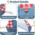 thumbnail image 4 of Rabbit Harness and Leash Small Animal Clothes for Rabbit Guinea Pig, Bunny Plaid Harness Leash Guinea Pig Blue Denim Black and White Plaid Dress for Kitten Chihuahua and Other Small Animals, 4 of 6