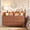 Walnut, variant on Tzou Modern 6 Drawer Fluted Dresser with LED Lights & Charging Station, Wide Chest with Gold Handles & Open Storage Shelf, White Finish, Bedroom Storage