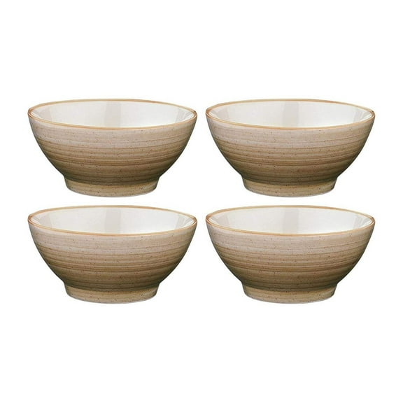 Terrain dia.4.75" h:2.25" 10 oz. Round Brown Porcelain Bowl (Set of 4)