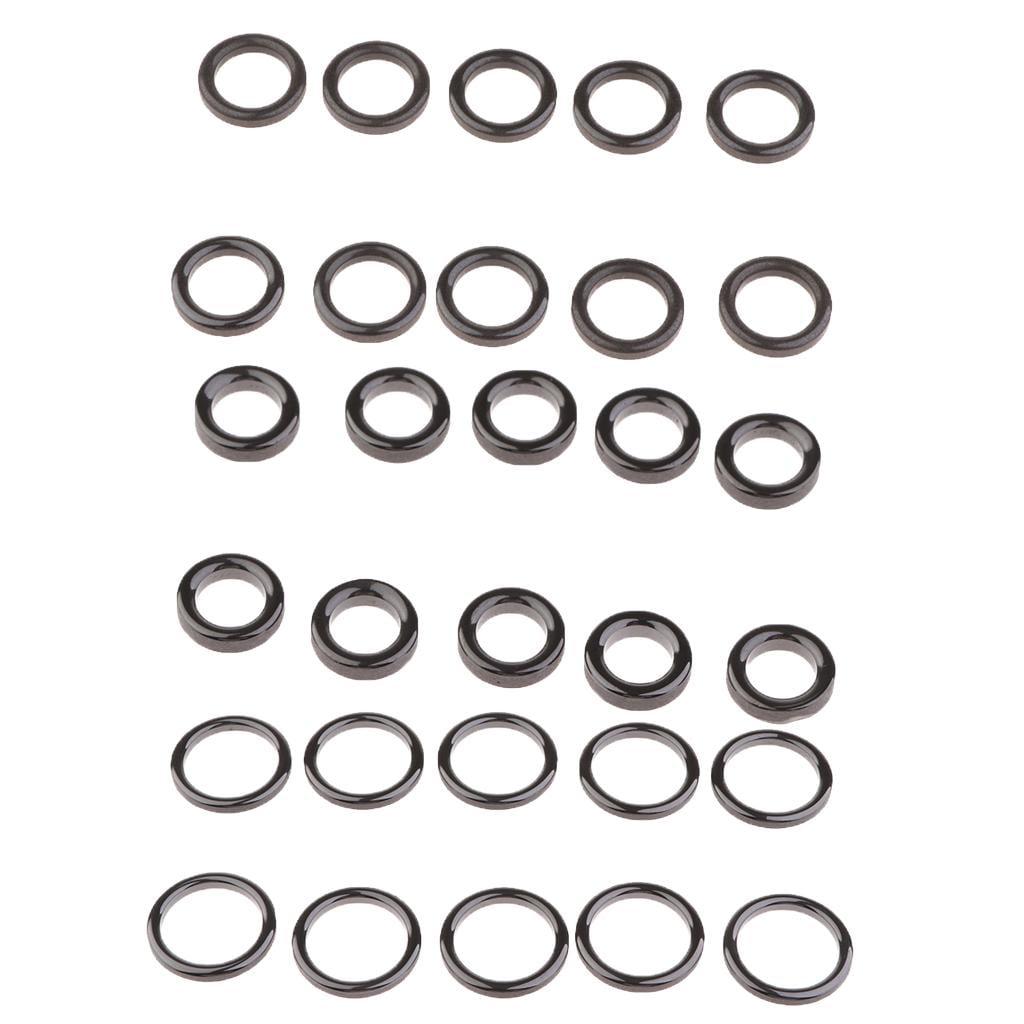 10x Fishing Rod Guides Ring DIY Pole Tip Top Repair Rods Guide Eye Rings 