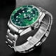 thumbnail image 5 of Reloj LIGE Reloj de lujo impermeable 3ATM para hombre plateado y verde, 5 of 5