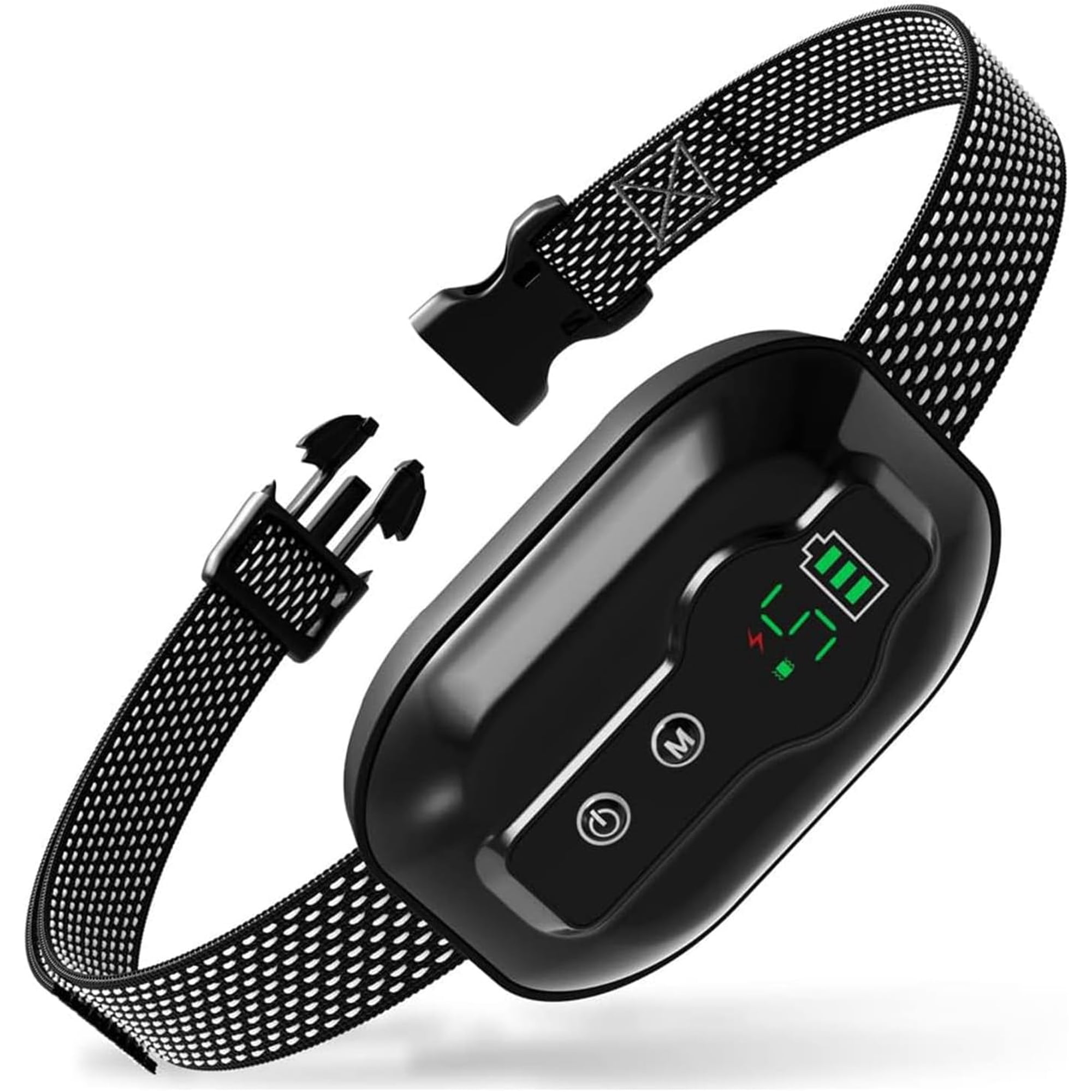 Anti Barking Dog Collars Rechargeable - Bark Collar for Large Medium Small Dog - Stop Dog Barking Deterrent Device with Vibration & Sound Harmless Training No Bark Collar IPX67 Waterproof(Black)