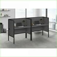 thumbnail image 5 of Desks: 48'' Modern Office Cubicle Desk, Commercial Grade, Grey Laminate, Black Metal Frame | Grey | Particle Board, 5 of 6