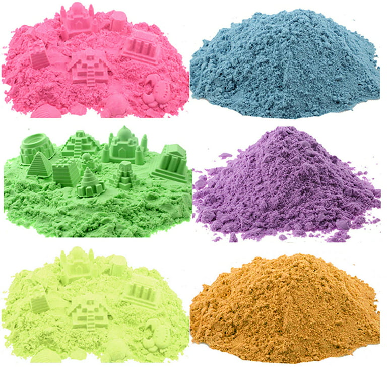  Kicko Colorful Magic Sand - 6 Pack of Magic Sand in Assorted  Colors - Gifts for Kids, Stress Reliever, Learning Tool, Novelties, Play  Sand : Toys & Games